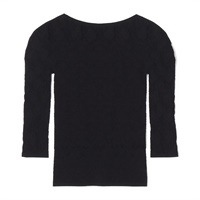 レーシーフラワーニットトップ(ブラック-M)