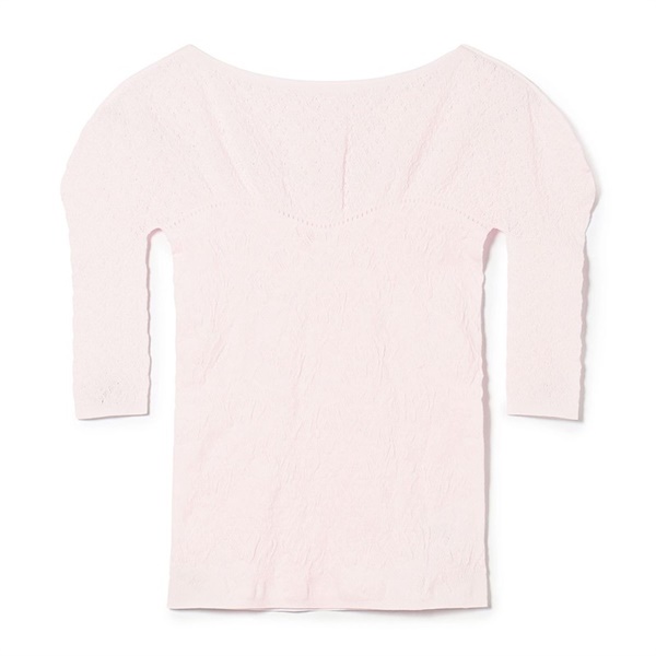 キシリトールボートネックニットトップ(ピンク-M)