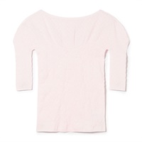 キシリトールボートネックニットトップ(ピンク-M)