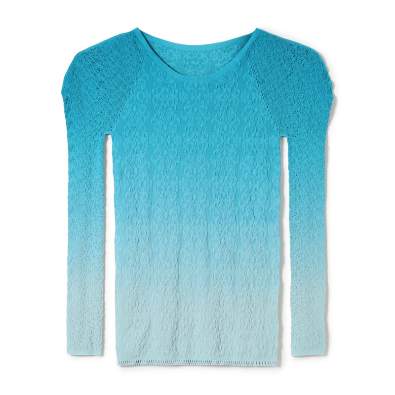 ★グラデーションクルーネックトップ