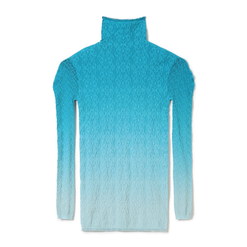 ★グラデーションハイネックトップ(エメラルドグリーン-M)