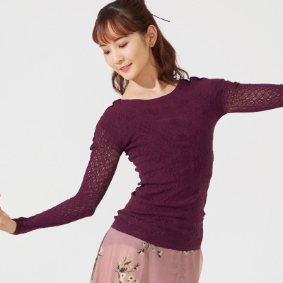 ★シアー２ｗａｙクルーネックニットトップ