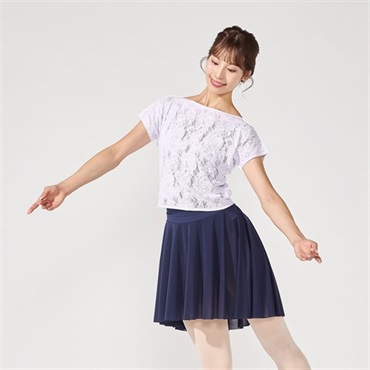 【ノーソーイングニット】ボートネックコンパクトニットTシャツ