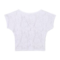 【ノーソーイングニット】ボートネックコンパクトニットTシャツ(アイリス-M)