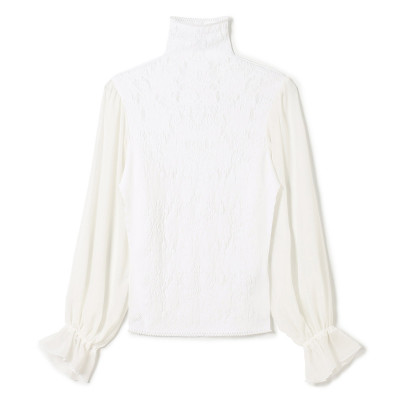 ノーソーイングニット】ドレープスリーブハイネックニット 商品ページ