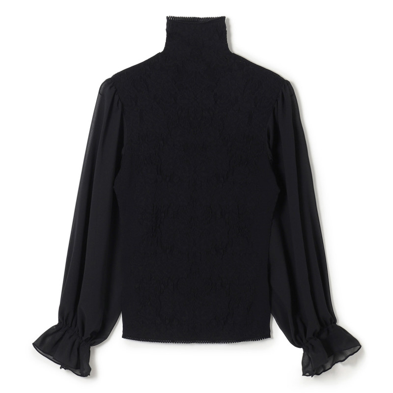 ノーソーイングニット】ドレープスリーブハイネックニット 商品ページ