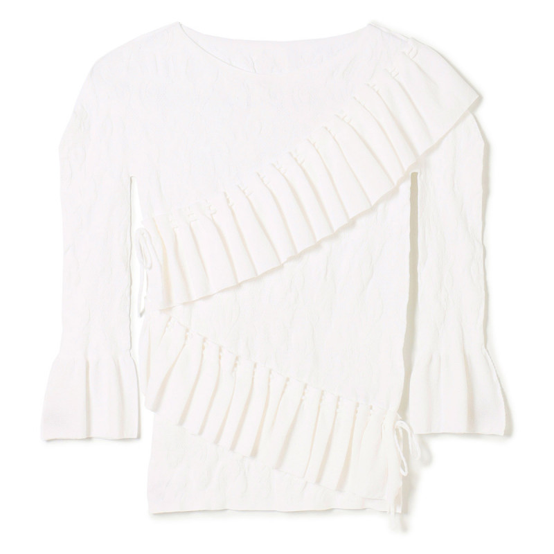 ノーソーイングニット】ラグジュアリーフリルニットトップ 商品ページ
