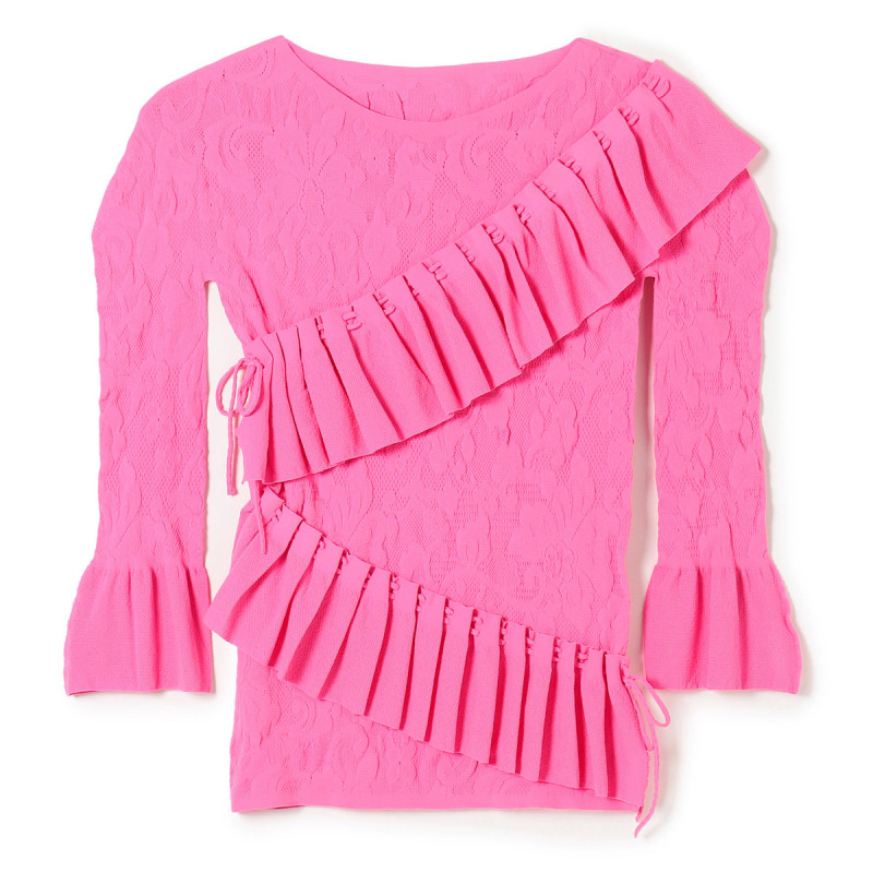 ノーソーイングニット】ラグジュアリーフリルニットトップ 商品ページ