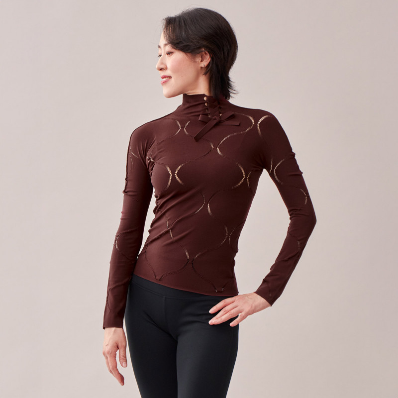 ノーソーイングニット】ウェイビーラインハイネックトップ 商品ページ