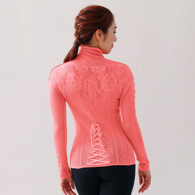 ★バックレースアップハイネックトップ