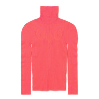 ★バックレースアップハイネックトップ(コーラル-M)