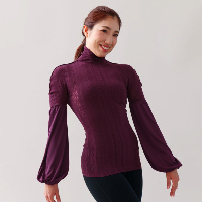 ★ドレープスリーブハイネックトップ