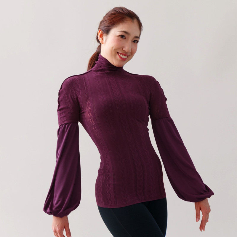 ★ドレープスリーブハイネックトップ