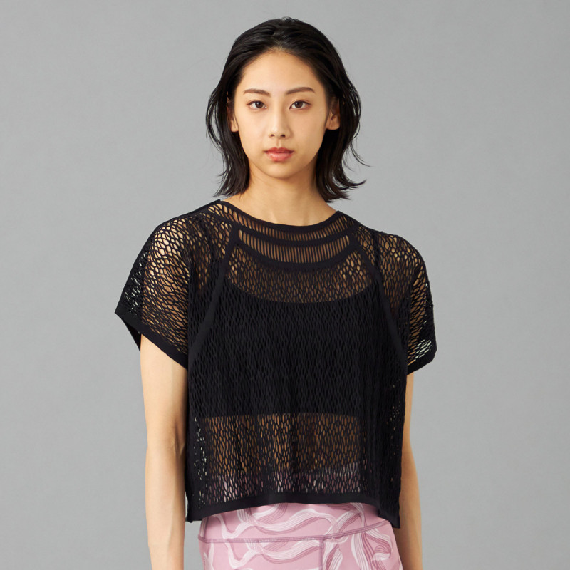 ノーソーイングニット】ランダムメッシュニットTシャツ 商品ページ