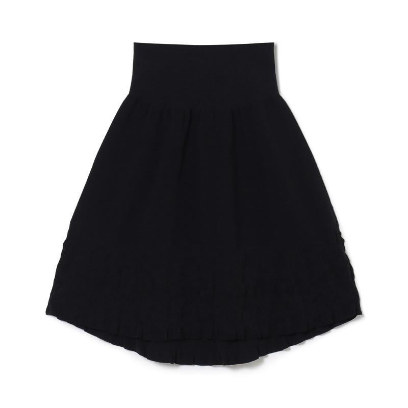 ★ジゼルフラワーニットスカート(ブラック-M)