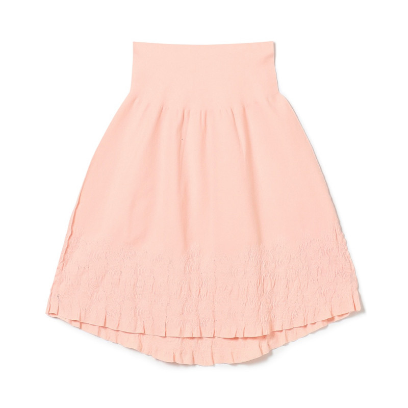 ★ジゼルフラワーニットスカート(サーモンピンク-M)