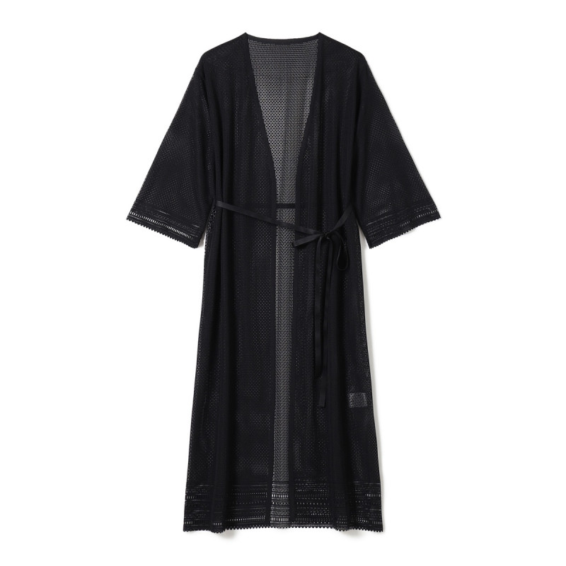 ★ノーソーイングレースカーディガン(ブラック-M)