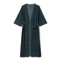 ★ノーソーイングレースカーディガン(ボトルグリーン-M)