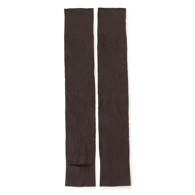 ★ピオニーニットレッグウォーマー(ダークブラウン-フリー)