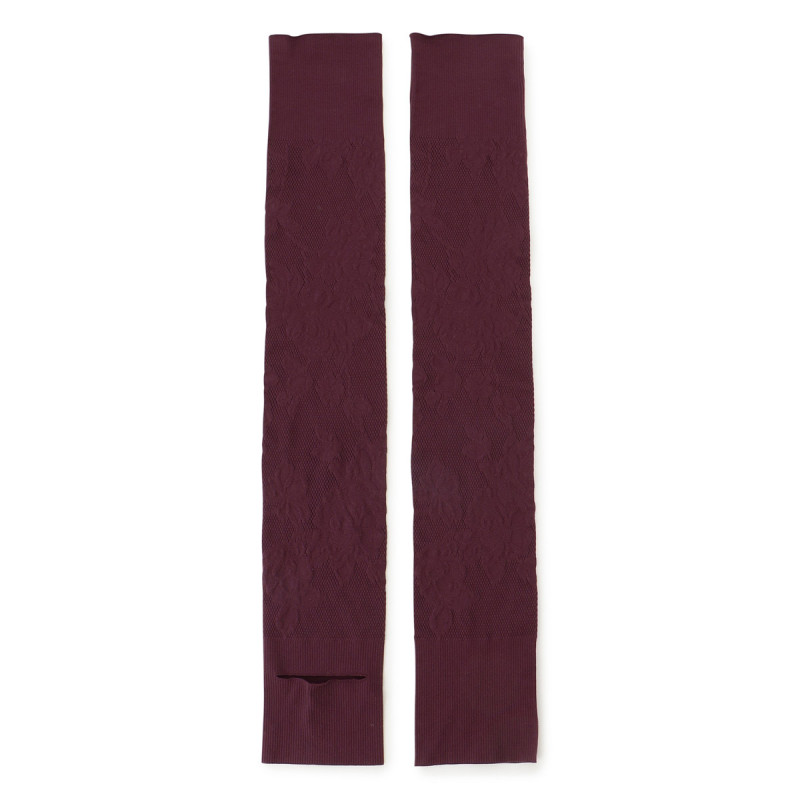 ★ピオニーニットレッグウォーマー(ワインレッド-フリー)