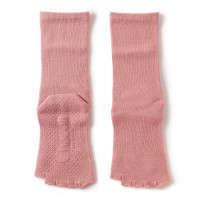 5本指グリップソックス(グレイッシュローズ-23.0〜25.0)