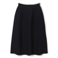 ★ラインアクセントニットスカート(ブラック-M)
