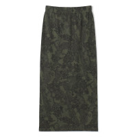 ★レースプリントタイトスカート(カーキプリント-M)