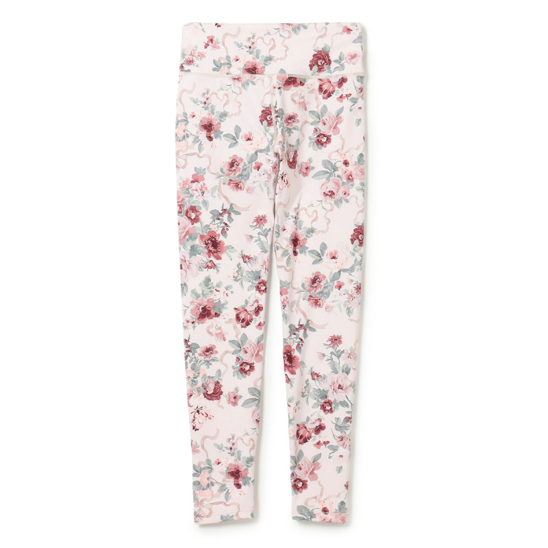 ★ホリデーフラワープリントレギンス(ベビーピンクプリント-S)