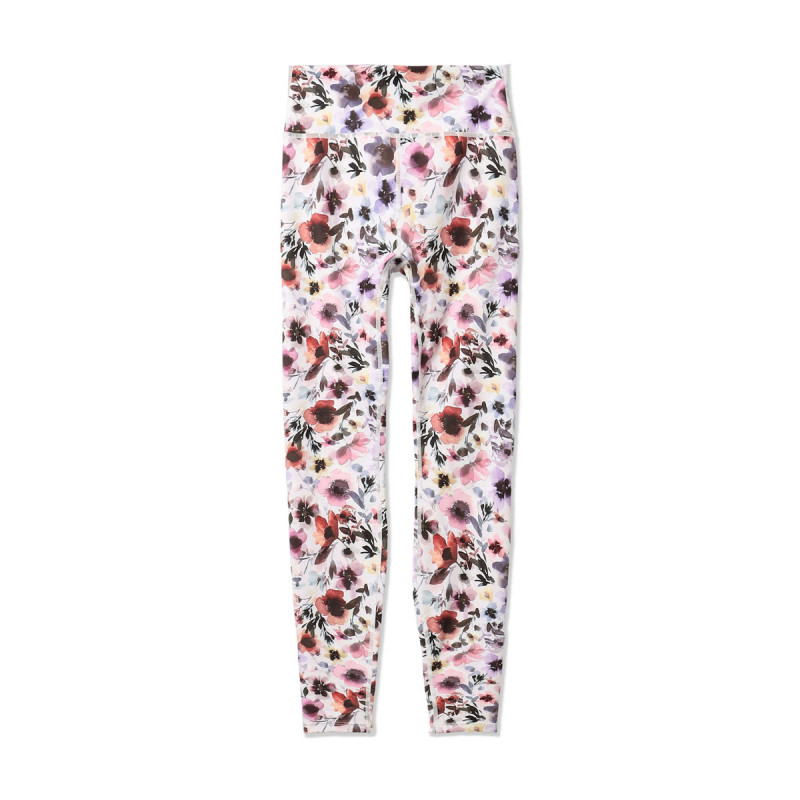 ウォーターカラーフラワーレギンス(パールグレープリント-S)