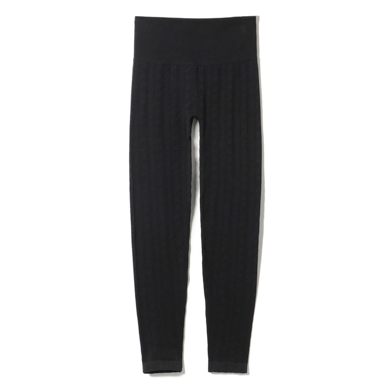 ケーブルニットレギンス(ブラック-S)