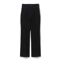 ★バレエデニム　スマートフレアロング(ダークブラック-0(S))