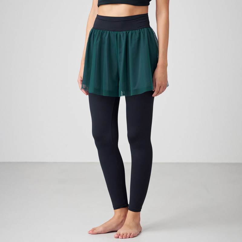 チュールショートパンツ付レギンス