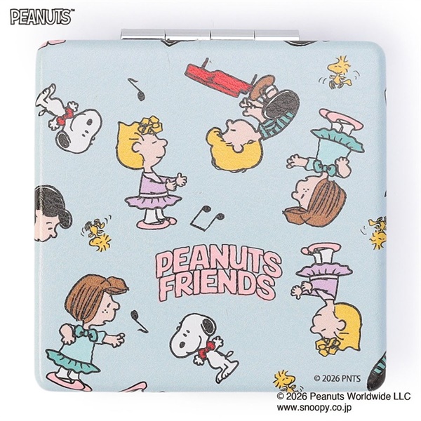 PEANUTSコンパクトミラー(ベビーブルー--)