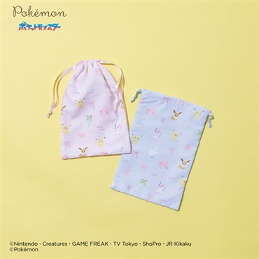 ポケモン半メッシュ巾着M