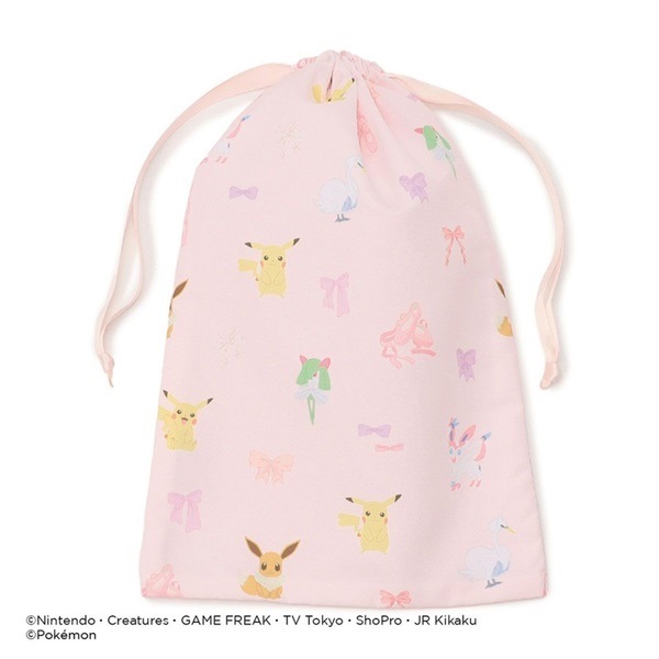 ポケモン半メッシュ巾着M(ロイヤルピンク)