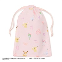 ポケモン半メッシュ巾着M(ロイヤルピンク)