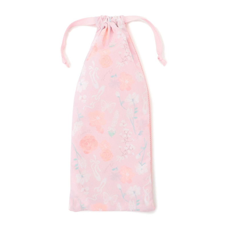 フラワー半メッシュ巾着S(ロイヤルピンク--)