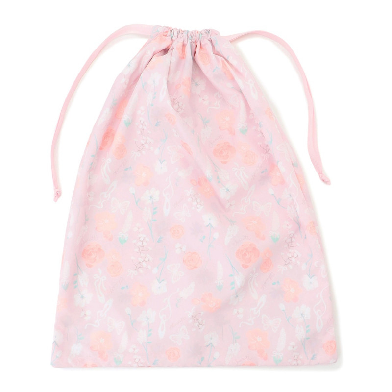 フラワー巾着L(ロイヤルピンク--)