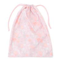 フラワー巾着L(ロイヤルピンク--)