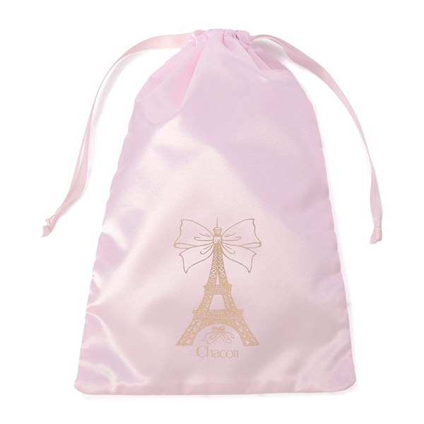 エッフェル半メッシュ巾着M(ピンク-ー)