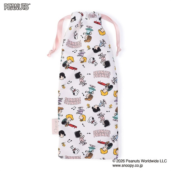PEANUTS半メッシュ巾着S(オフホワイト--)