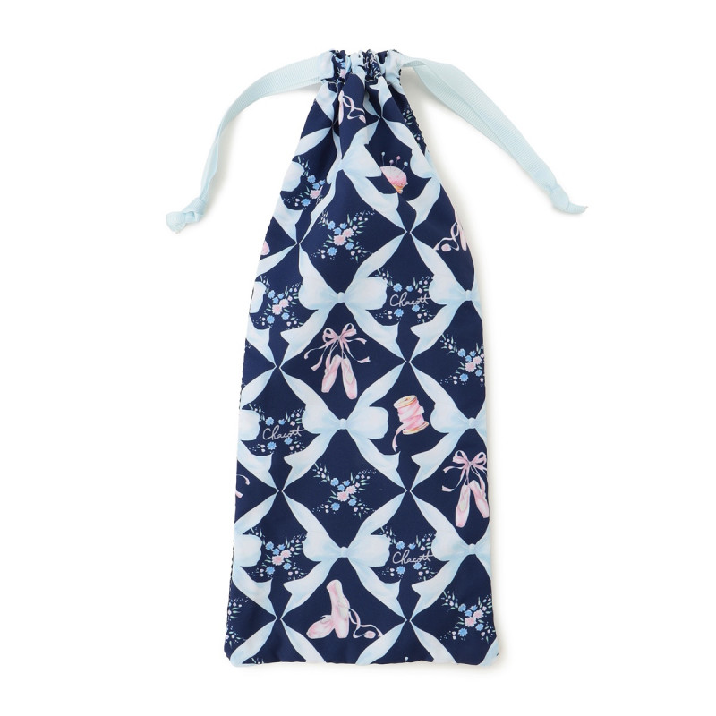 トゥリボン半メッシュ巾着S(ネイビー--)