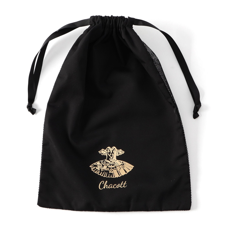 チュチュ半メッシュ巾着M(ブラック--)