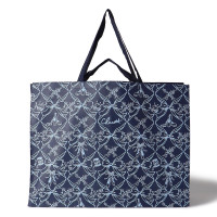 トゥリボン不織布バッグL(ネイビー--)