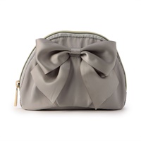 リボンポーチ(グレージュ-ー)