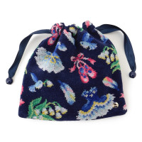 フロリナ巾着(ネイビー--)