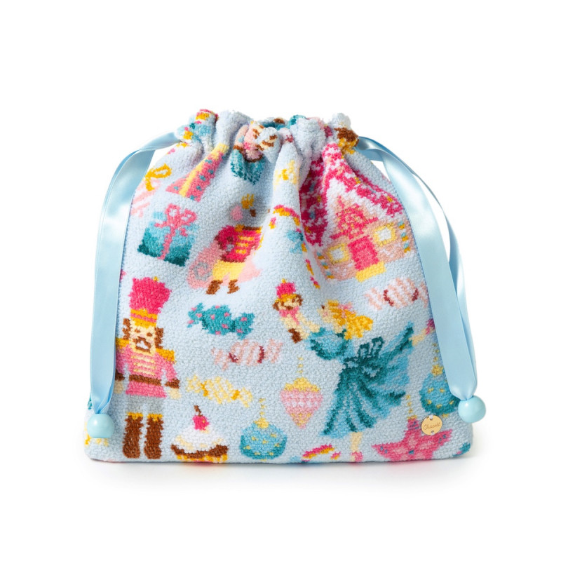 チャコットナッツクラッカー巾着(ベビーブルー--)