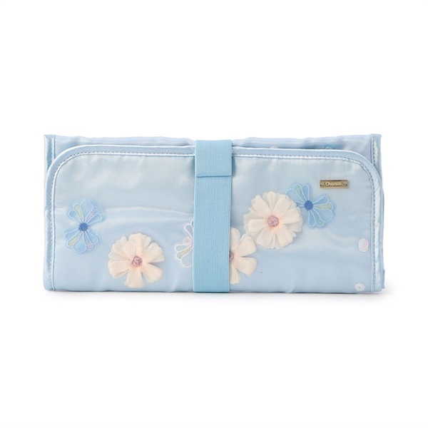 フラワーリボンロールケース(ベビーブルー-ー)