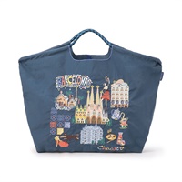 【Ball＆Chain】バルセロナトートバッグＬ(ネイビー-ー)