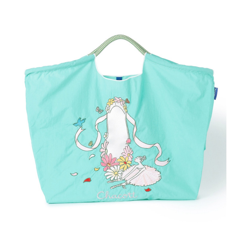 5/1 11時発売！【Ball＆Chain×湯浅望さん×Chacott】フラワーポワントトートバッグL(シーグリーン--)